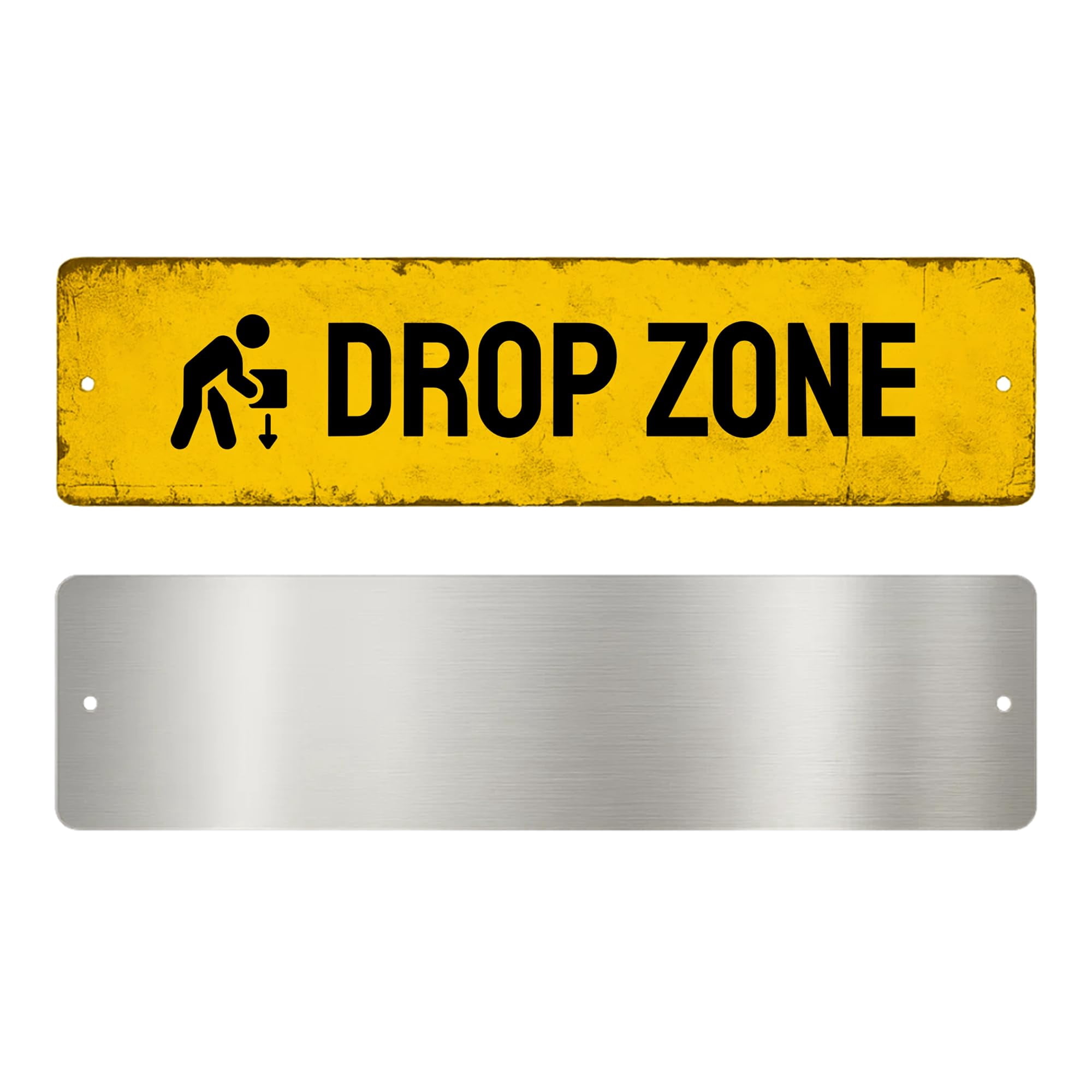 Drop Zone Metal Sign by DC | Arrow Metal Directional Signage for Indoor ...