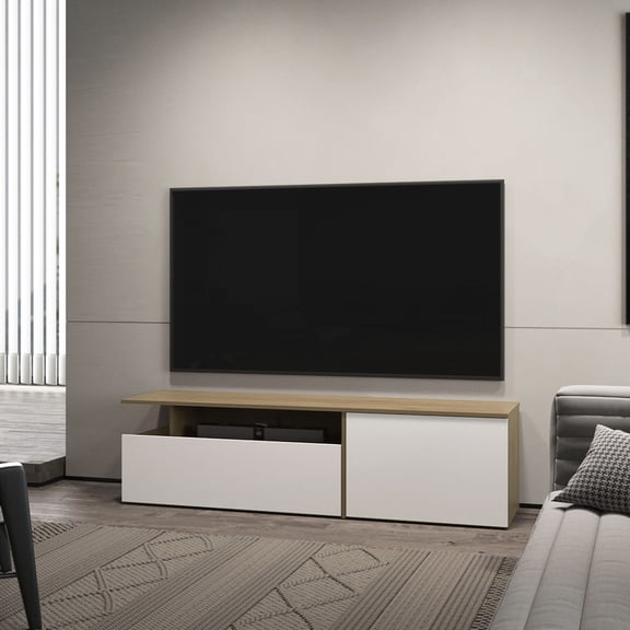 Drop - down door with internal shelves / Store items neatly in living room