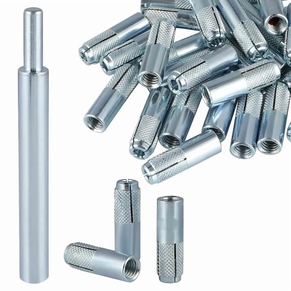 Drop in Anchors with 1 Pcs Hand Setting Tool, 3/8"-16 Female Thread Expansion Anchors for Concrete 30 Pcs