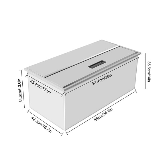 Drop-in Ice Bin Kitchens Ice Chest Juice Ice Bin Not Easily Deformed Easy Clean