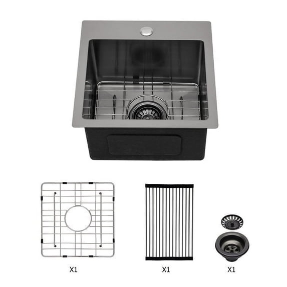 Drop-in Single Bowl Stainless Steel Kitchen Sink