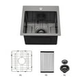 thumbnail image 1 of Rainlex 33"x22"x10",Drop-in Single Bowl Stainless Steel Kitchen Sink, Include 3 Accessories, 1 of 4