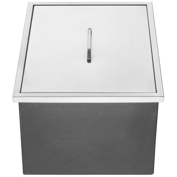 Drop-in Stainless Steel Ice Chest, Cover, 40qt, Drain, Outdoor