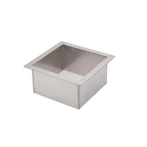 Drop-in Trash Chute - 304 Stainless Steel Square Built-in Countertop Waste Trash Grommet (160MM)