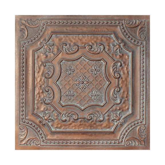 Drop in ceiling tile Emboss interior wall panel for Cafes and Bars PL04 Weathered copper 10Pcs/pack