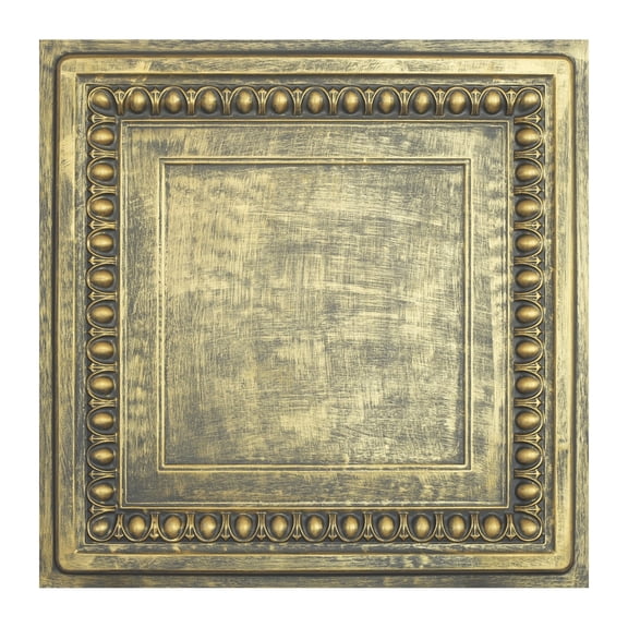 Drop in ceiling tile Emboss interior wall panel for literary book bars PL06 Ancient gold 10Pcs/pack