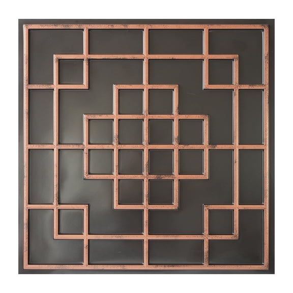 Drop in ceiling tile Emboss interior wall panel for living room PL82 Traditional copper 10Pcs/pack