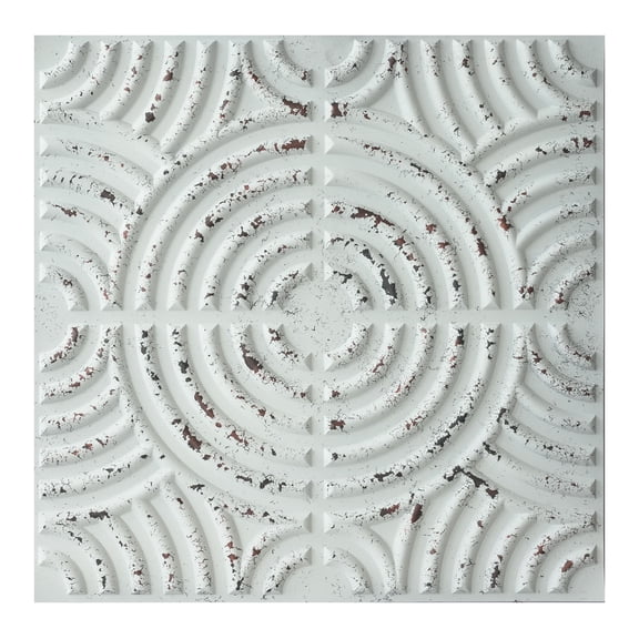 Drop in ceiling tiles Vintage wall panels for Cafes and Bars PL84 Distress crack white black 10Pcs/pack