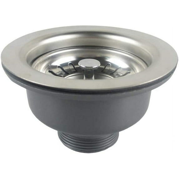 Drop-less steel wire basket with full stainless steel basket ø 110 mm 1½", stainless steel + ABS, wire basket + basket