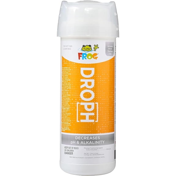 DropH pH and Total Alkalinity Decreaser for Hot Tubs and Swim Spas - 3 lb Bottle with TruDose Measuring Cap for Easy Maintenance & Balancing - 1 Pack