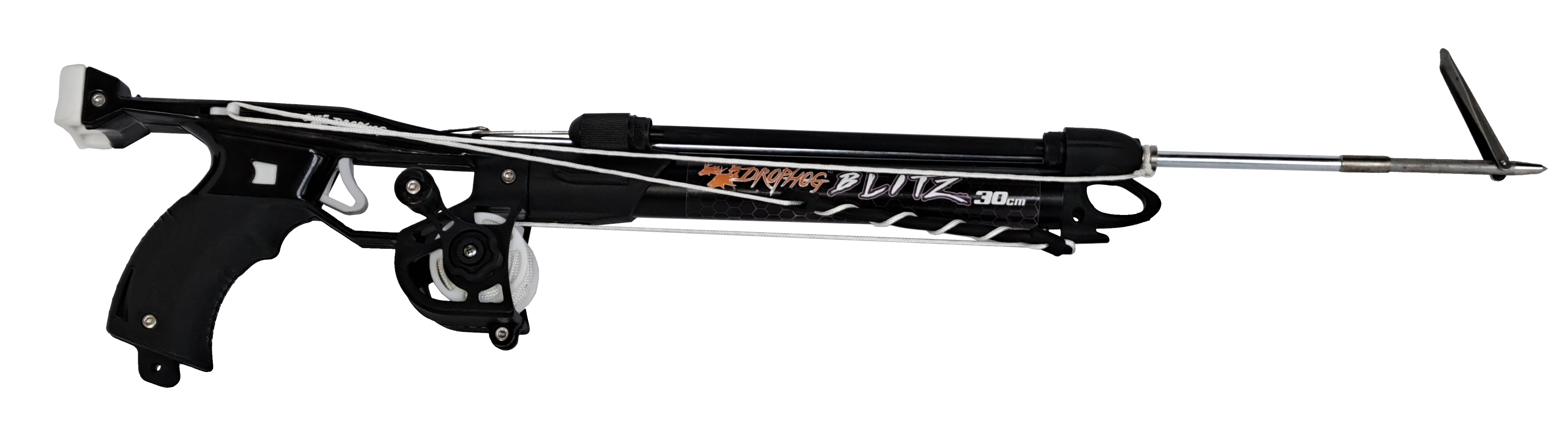 Drophog Blitz 30cm Speargun & Reel w/Line, Latex Bands and Spear Shaft