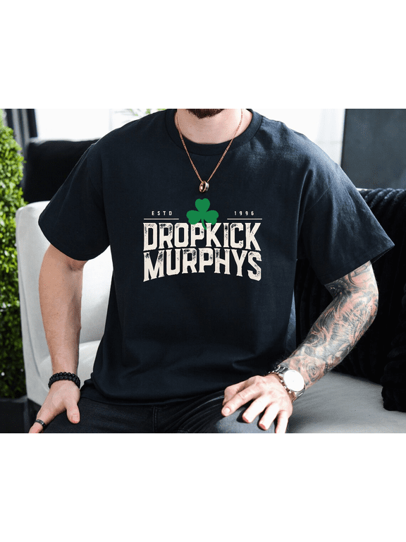 Dropkick Murphy Bold Streetwear Black Graphic Unisex T-Shirt, up to size 3XL.