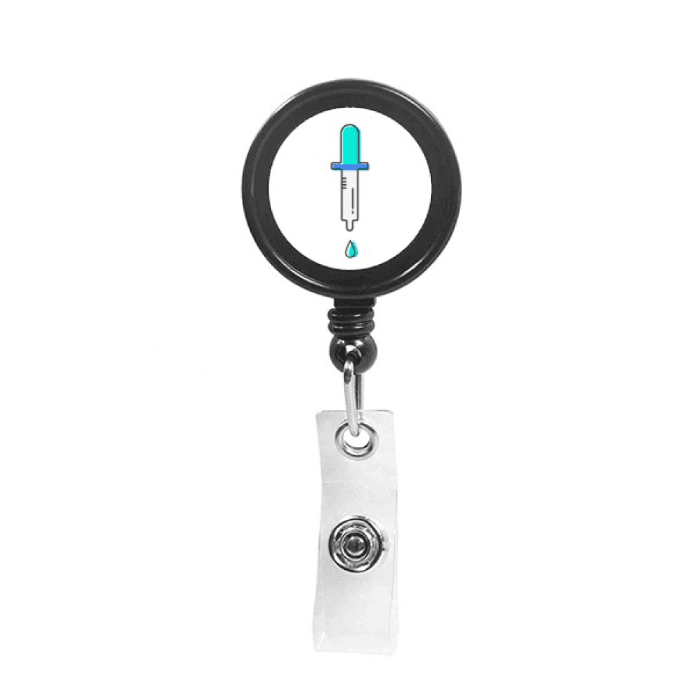 Dropper Apparatus Experiment Sign Retractable Keychain Badge Holder ID Badge