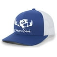 thumbnail image 1 of Droppin Drake Hunting Hat Deer Hunting Fishing Duck Hunting Mesh Back Embroidered Trucker Hat, Royal/White, 1 of 1