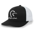 thumbnail image 1 of Droppin Drake Hunting Hat Duck Fishing Hook Embroidered Mens Mesh Back Trucker Hat, Black/White, 1 of 1