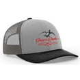 thumbnail image 1 of Droppin Drake Mallard Duck and Gun X Logo Mesh Back Trucker Hat-Black/Grey/Charcoal, 1 of 4