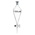 thumbnail image 1 of Dropping Funnel, 250ml - Squibb - Glass Stopcock - Socket/Cone Size 19/26 - Borosilicate Glass - Eisco Labs, 1 of 1