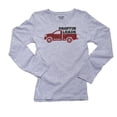 thumbnail image 1 of Dropping Loads Truck Graphic Hilarious Women's Long Sleeve Grey T-Shirt, 1 of 2
