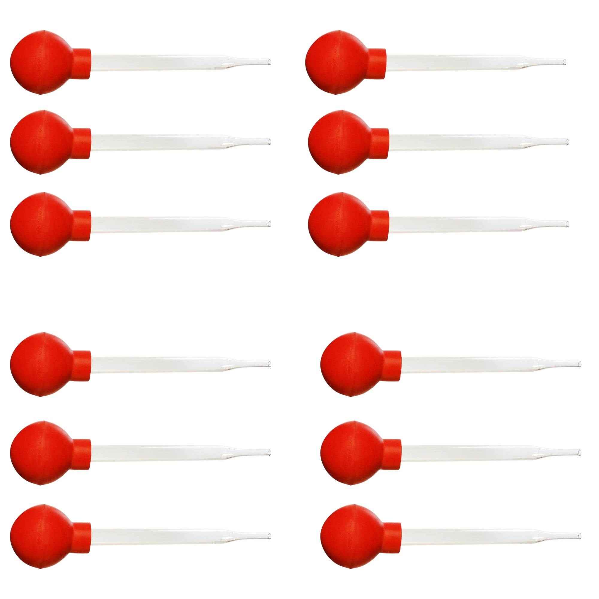 Dropping Pipettes Glass with Rubber Bulbs, 4 inches length, 5ml capacity. Pack of 12.