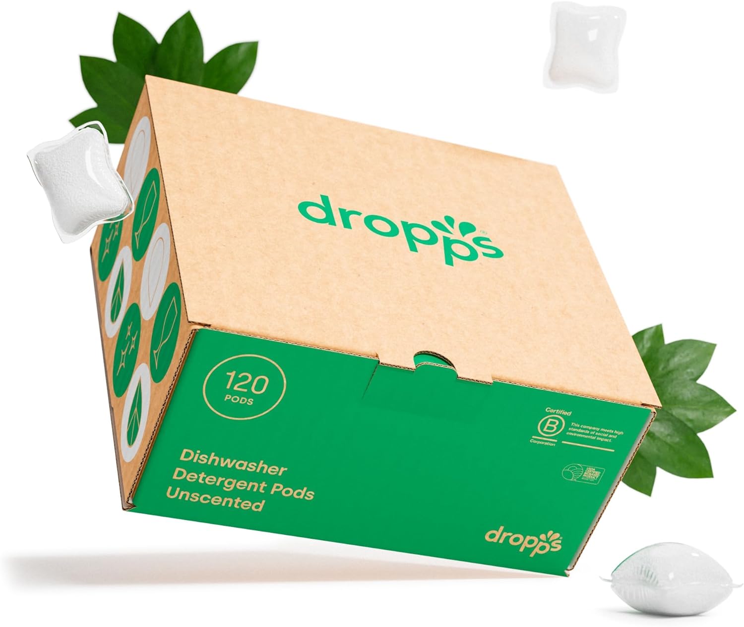 Dropps Dishwasher Detergent , Unscented, 120 Pods , Fragrance & Dye
