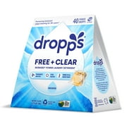 Dropps Laundry Free & Clear Detergent Pods, HE Compatible, No Dyes, Unscented, 40 Count