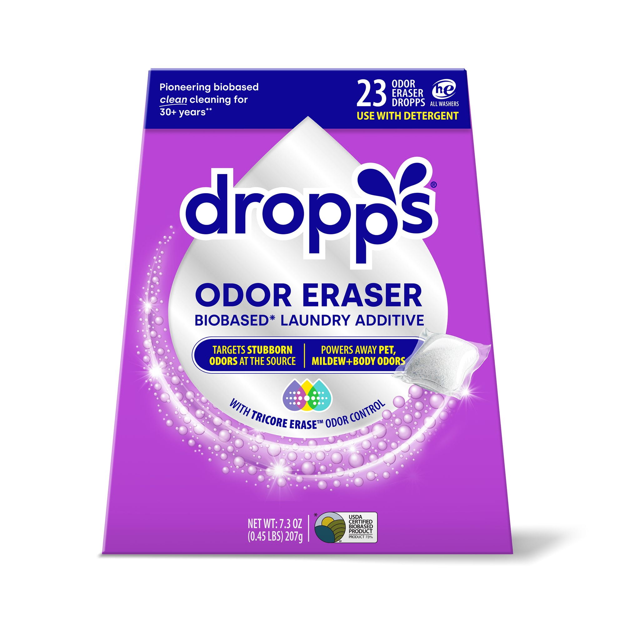 Dropps Odor Eraser Laundry Additive Pods for Odor Control, 23 Count