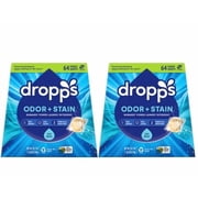 Dropps Odor + Stain Biobased* Power Laundry Detergent Pacs, Crisp Breeze, 128-count