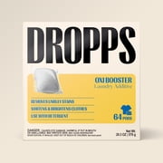 Dropps Oxi Booster Laundry Detergent Pods, Biobased, Unscented, 64 Ct