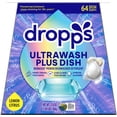 thumbnail image 1 of Dropps Dishwasher UltraWash Plus Detergent Pods, Biobased, Lemon Citrus, 64 Ct, 1 of 11