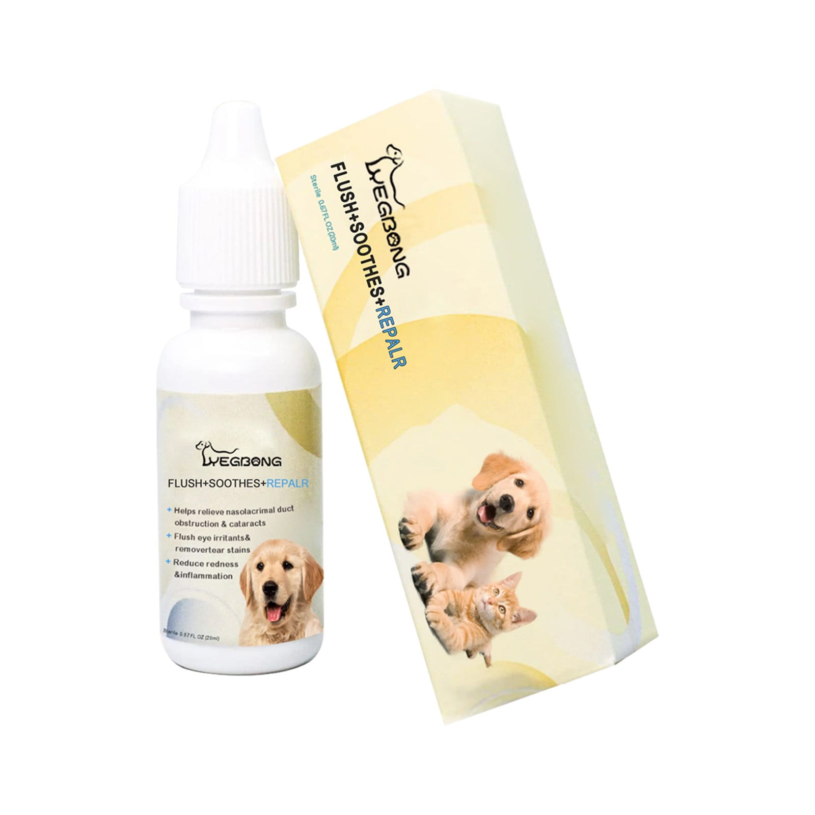 Drops for Dogs Cats, Dog Eye Infections treats, Superior Comfort Long