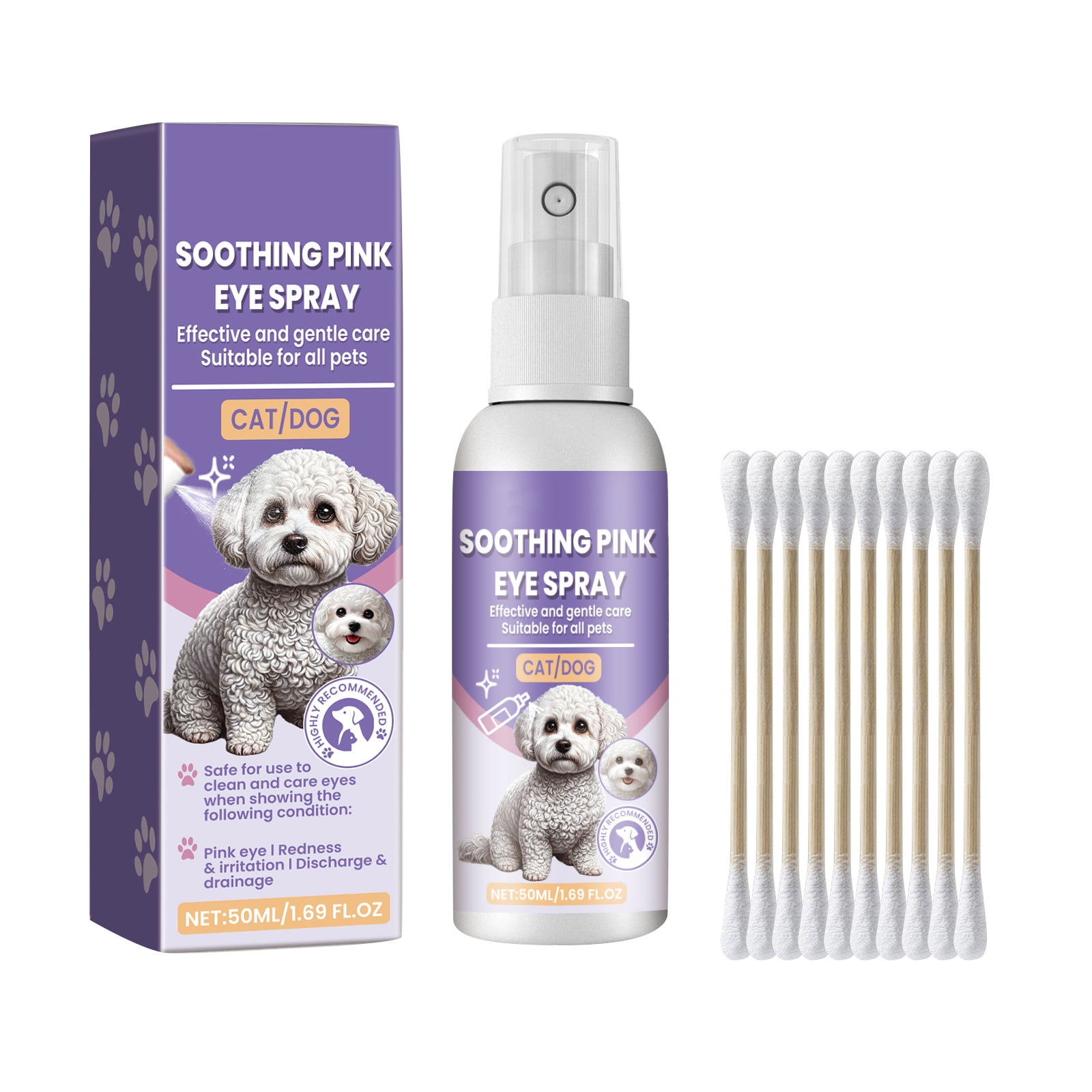 Drops for Dogs Cats, Dog Eye Infections treats, Superior Comfort Long