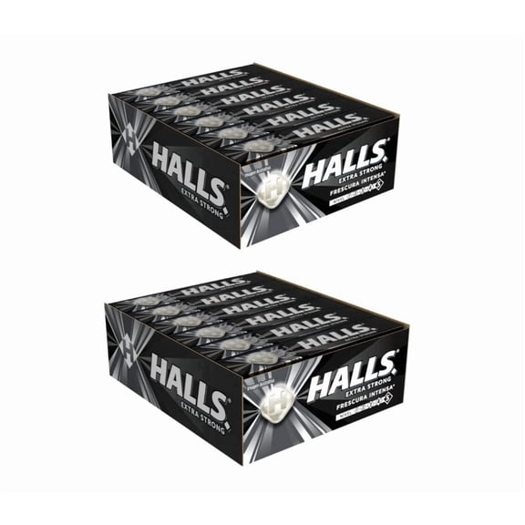 Drops Halls Extra Forte Brasileiro Halls Preto Extra Strong Black Pack 2x21 Drops, 27.5g Each