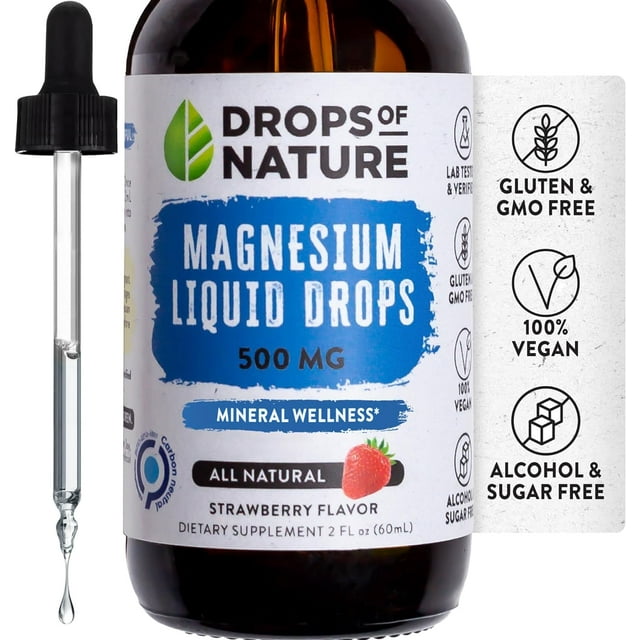 Drops of Nature Magnesium Citrate Liquid Drops 500mg, 2 fl oz