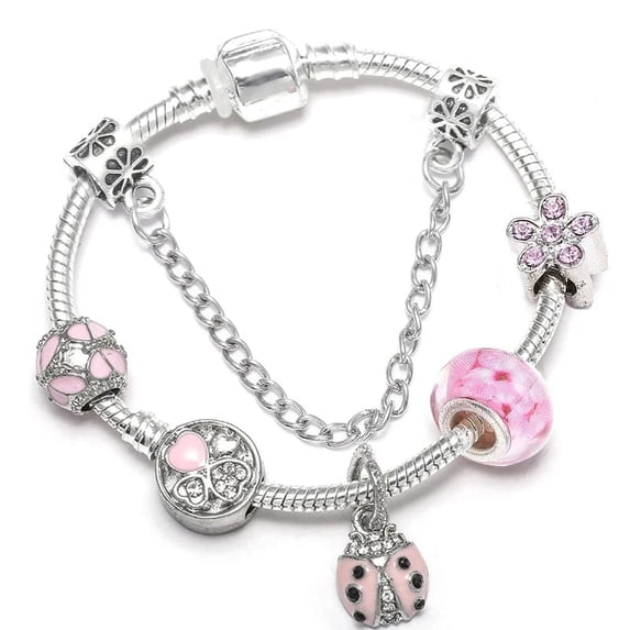 Dropshipping Vintage Silver Color Charms Bracelets for Women DIY Crystal Beads Brand Bracelets Women Pulseira Jewelry