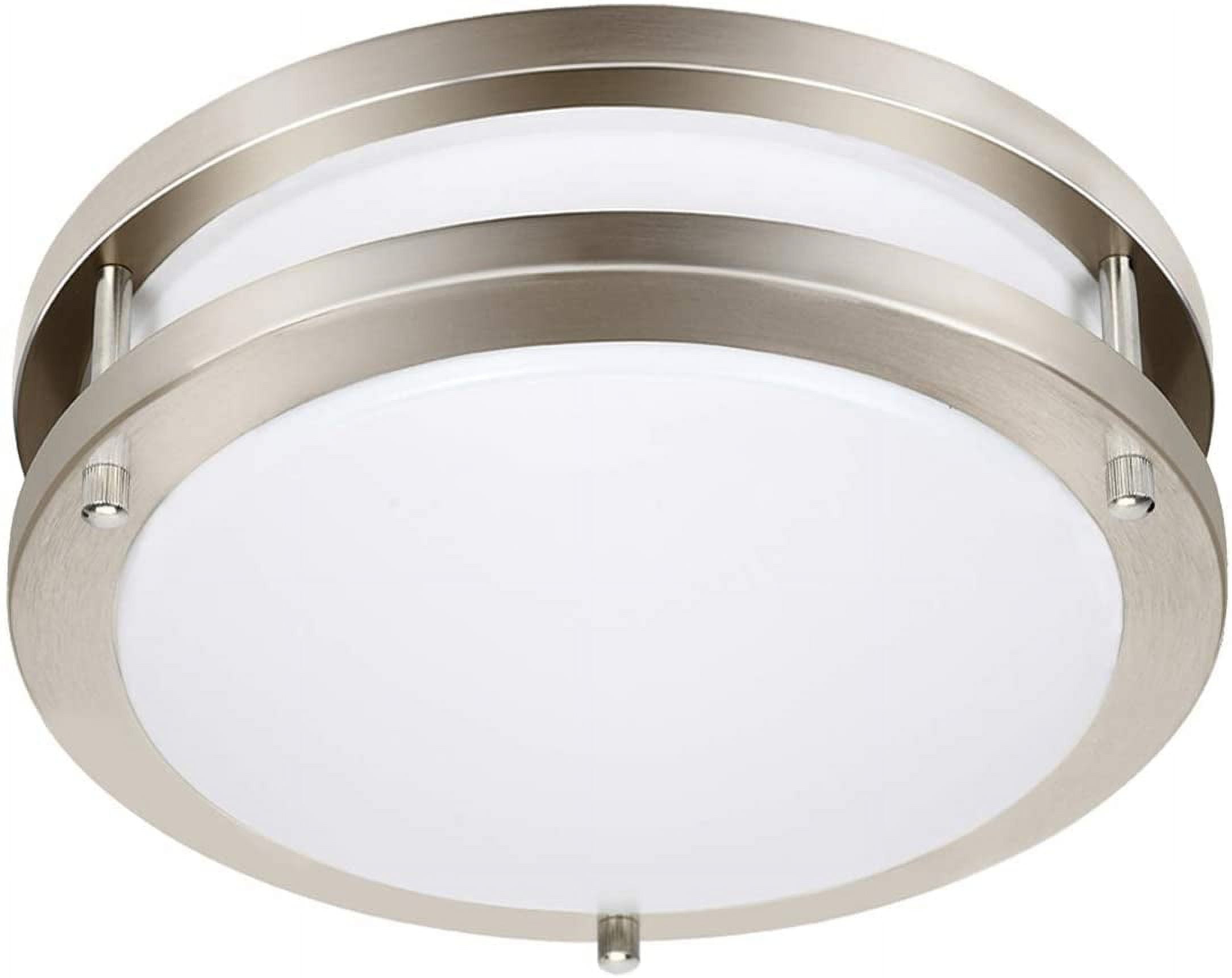 13" Brushed Nickel LED Flush Mount Ceiling Light