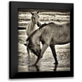 thumbnail image 1 of Drost, David 12x14 Black Modern Framed Museum Art Print Titled - Beach Horses I, 1 of 5