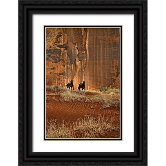 Drost, David 13x18 Black Ornate Wood Framed with Double Matting Museum Art Print Titled - Custom Canyon Dewellers (ASH)
