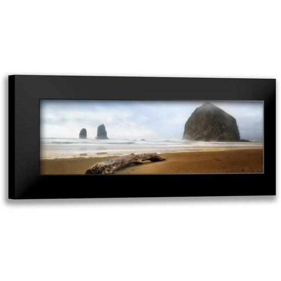 Drost, David 14x7 Black Modern Framed Museum Art Print Titled - From Cannon Beach II