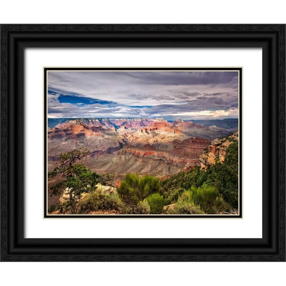 Drost, David 18x15 Black Ornate Wood Framed with Double Matting Museum Art Print Titled - Canyon View VI