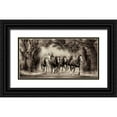thumbnail image 1 of Drost, David 32x18 Black Ornate Wood Framed with Double Matting Museum Art Print Titled - The Chase II, 1 of 4