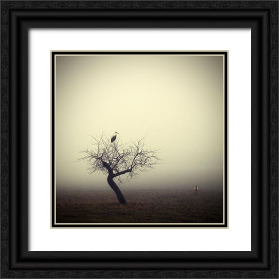 Droste, Holger 26x26 Black Ornate Wood Framed with Double Matting Museum Art Print Titled - Meeting in the morning