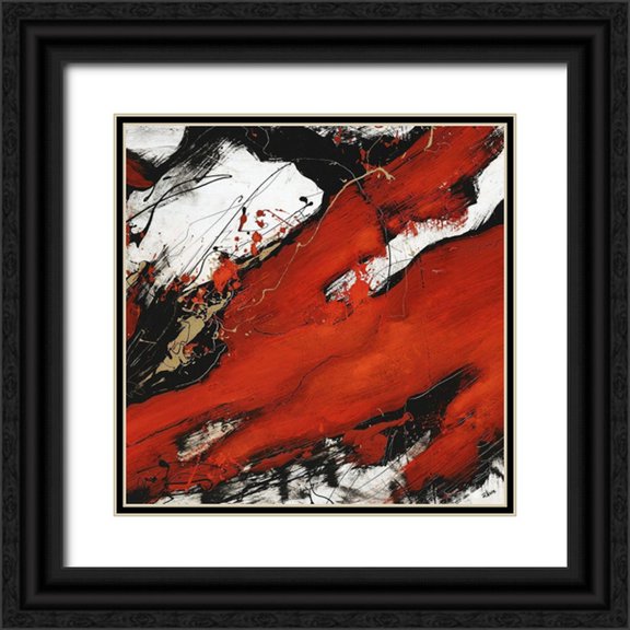 Drotar, Rikki 20x20 Black Ornate Wood Framed with Double Matting Museum Art Print Titled - Ruby