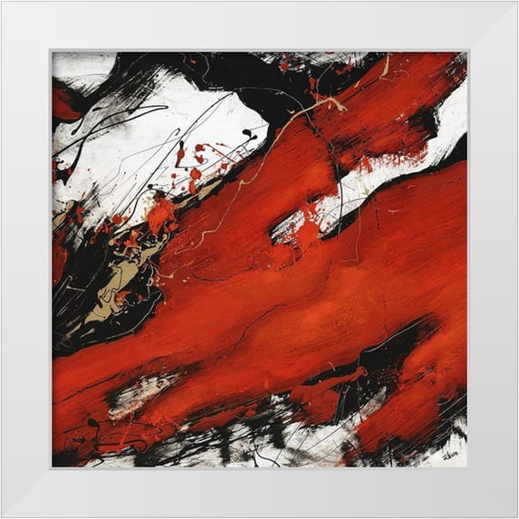 Drotar, Rikki 26x26 White Modern Wood Framed Museum Art Print Titled - Ruby