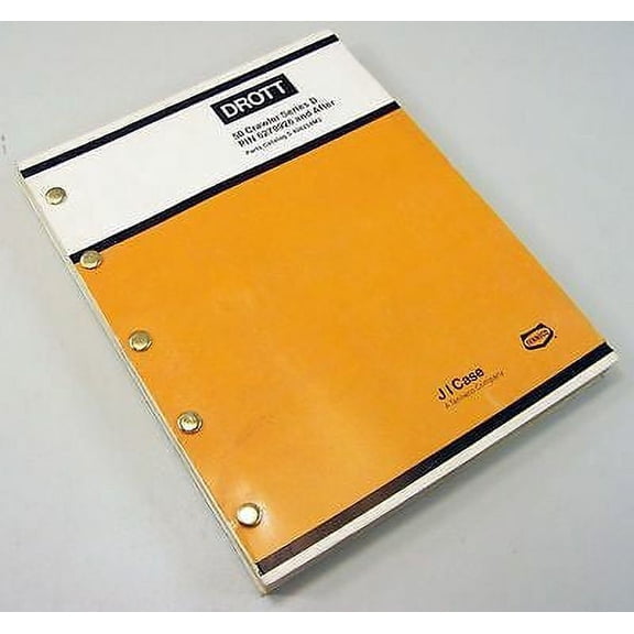 Drott J I Case 50 Crawler Series D Excavator Parts Manual Catalog Exploded Views