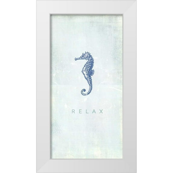 Drotz, Dallas 14x24 White Modern Wood Framed Museum Art Print Titled - Seashell Relax