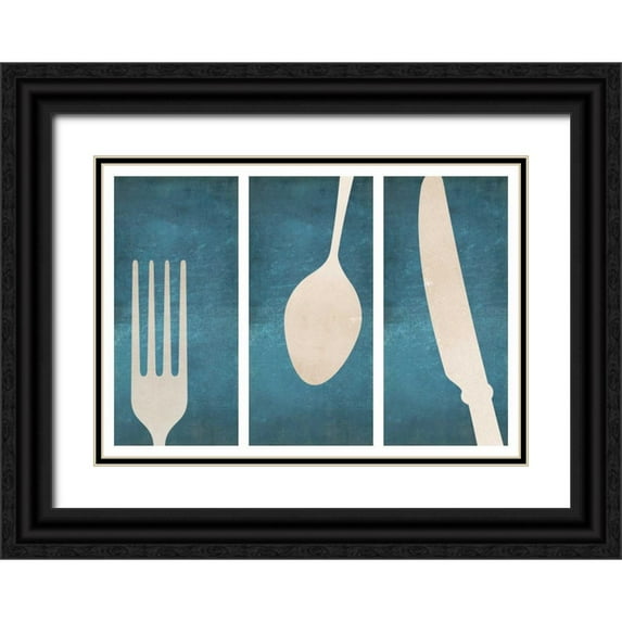Drotz, Dallas 32x24 Black Ornate Wood Framed with Double Matting Museum Art Print Titled - Flatware II