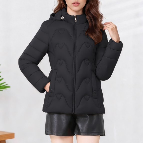 Drovellove Plus Size Women's Casual Long Sleeve Hooded Jacket with Pockets | 100% Polyester Irregular Hem Outwear for Winter, Daily Wear, Dates, Parties, Work, School