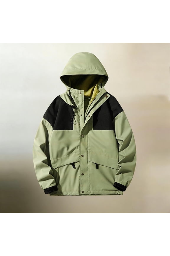 Plus Size Women's Hooded Interchange Jacket with Pockets - Long Sleeve Zip Up Outerwear for Casual Fashion, Lightweight Polyester Layer for Travel, Work, or Weekend Outings