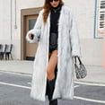 thumbnail image 1 of Drovellove Plus Size Women's Long Faux Fur Coat Winter Warm Overcoat with V Neck Collar | Fashionable Solid Color Outerwear for Casual Daily Wear and Party Nights, 1 of 9