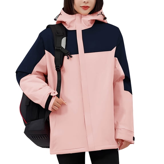 Drovellove Plus Size Women's Long Sleeve Hooded Coat with Zipper Pockets – Plush Velvet Fleece Windproof Jacket, Solid Casual Fall Winter Outerwear, Cozy Warm Full Zip Up for Work, Travel